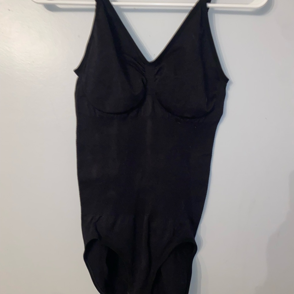 Black V-Neck Bodysuit